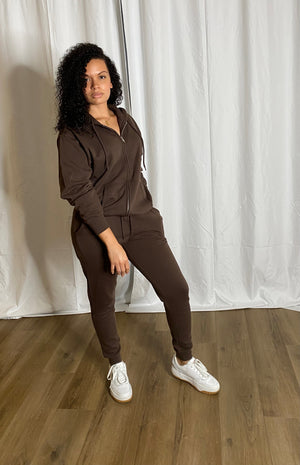 Loungewear Hoodie Set (Chocolate)