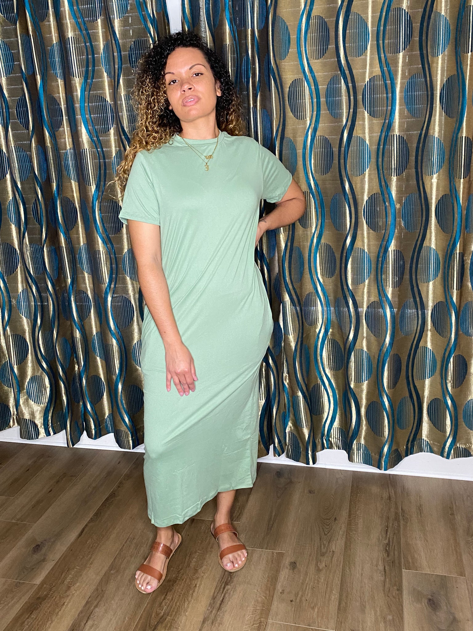 TEE POCKET DRESS (Green Bay)