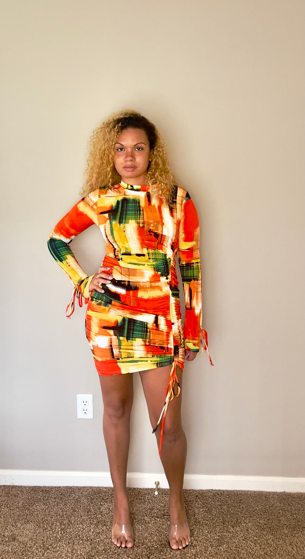 IN THE CITY DRESS (Orange Multi)